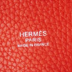 Hermes handbag Picotin Lock MM C stamp Taurillon Clemence Vermilion Women's