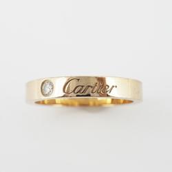 Cartier Ring Engraved 1PD Diamond K18PG Pink Gold Ladies