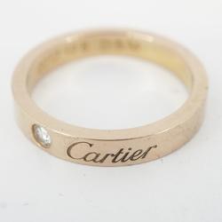 Cartier Ring Engraved 1PD Diamond K18PG Pink Gold Ladies