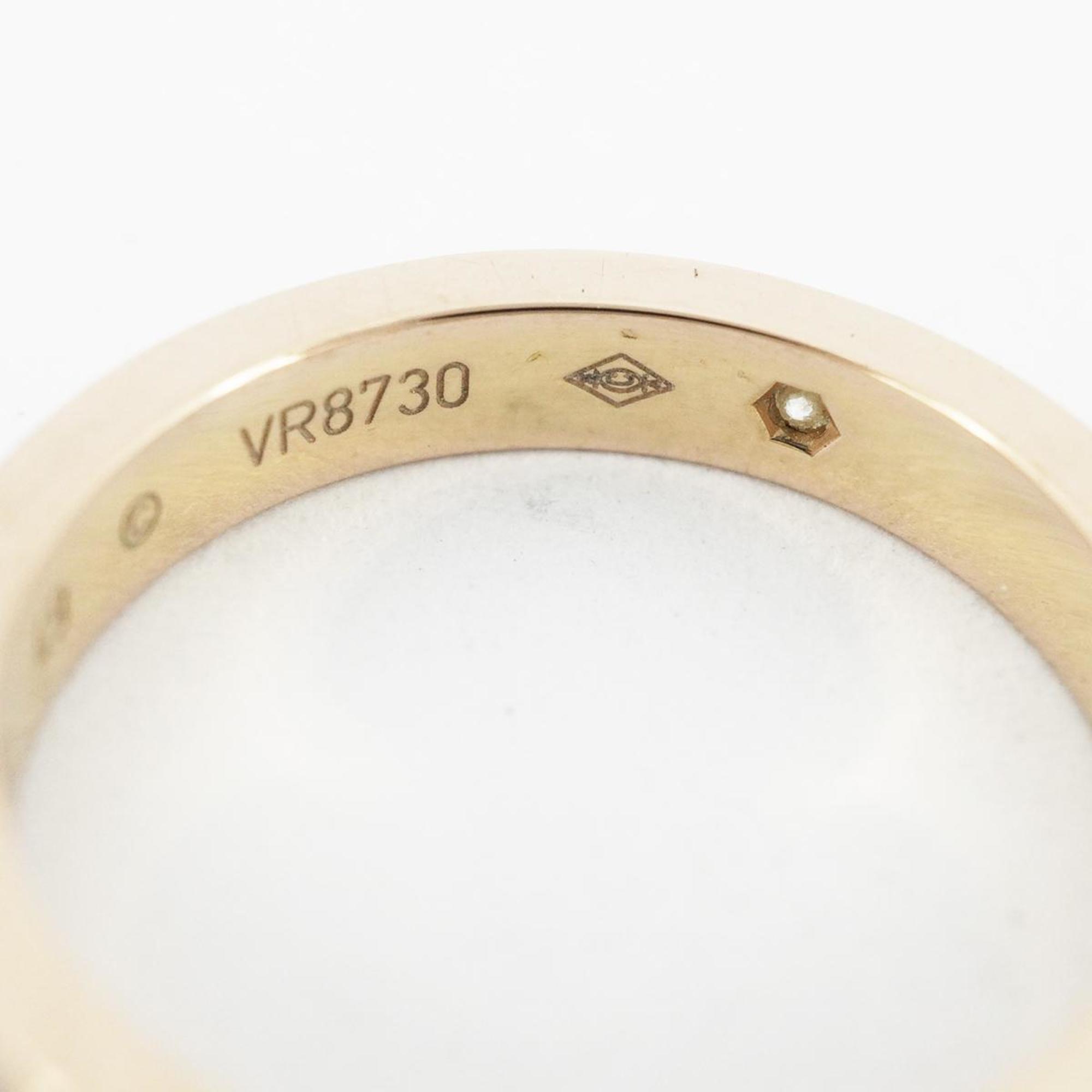 Cartier Ring Engraved 1PD Diamond K18PG Pink Gold Ladies