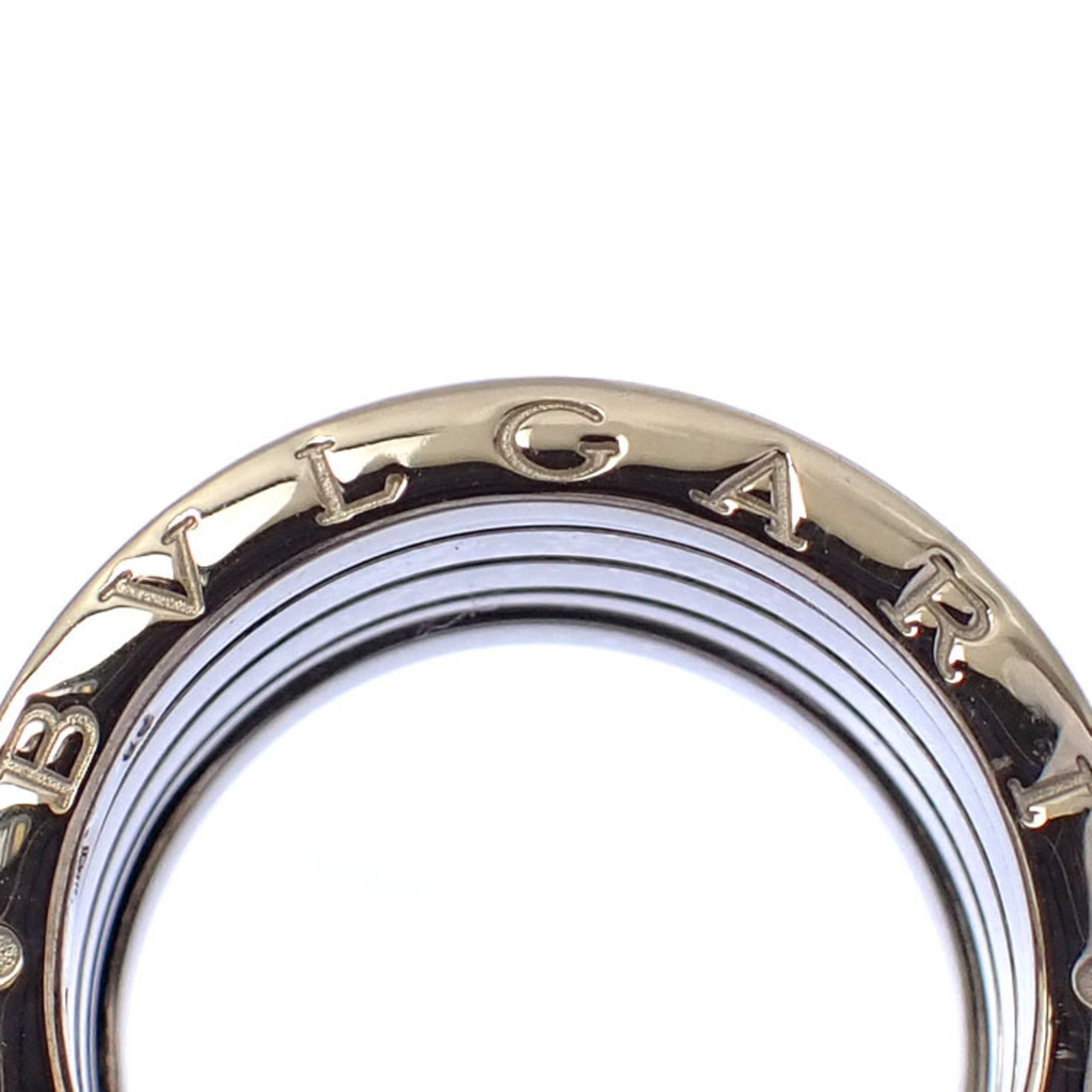 Bvlgari Bulgari B-ZERO1 Ring for Women, K18WG, Size 14, #55, 13.1g, 750, 18K White Gold, B-Zero One