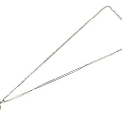 Chopard Happy Spirit Necklace for Women Diamond K18WG 13.7g 750 18K White Gold 79/5405-20 Double Chain