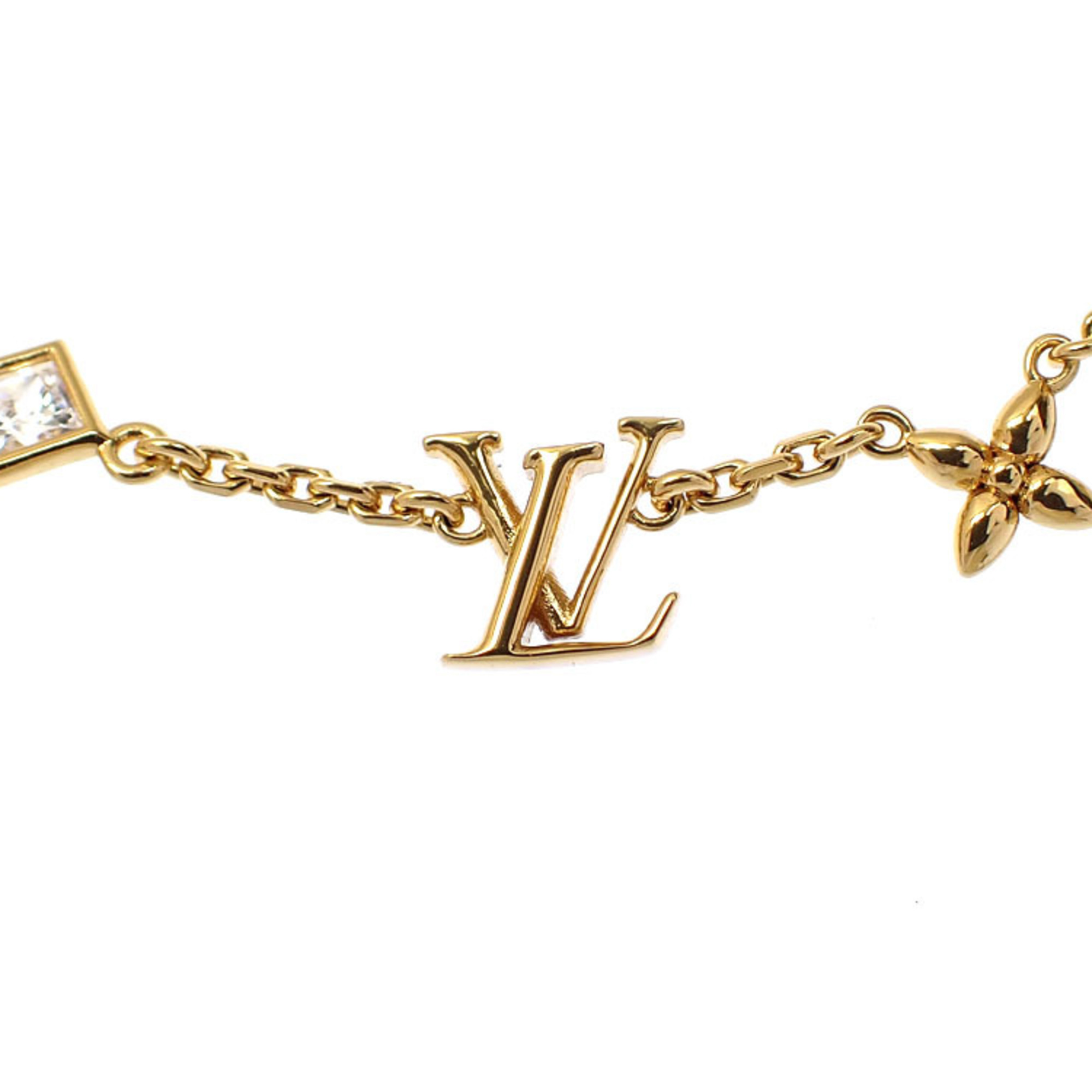 Louis Vuitton Necklace LV In the Sky Women's M01322 Strass Brass Gold Color