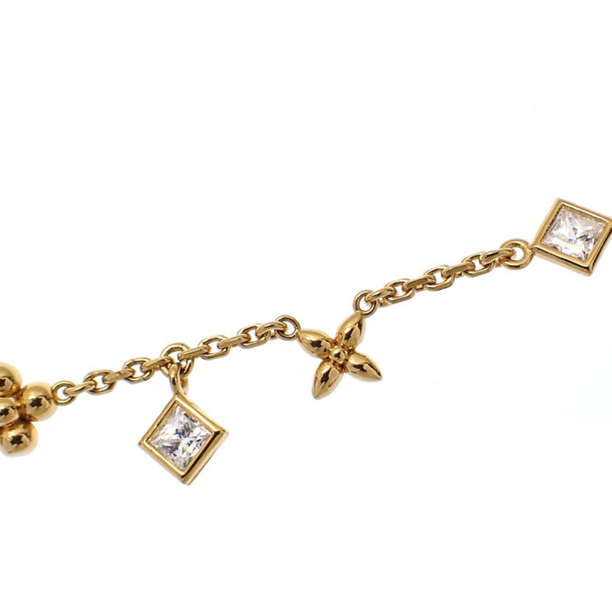 Louis Vuitton Necklace LV In the Sky Women's M01322 Strass Brass Gold Color