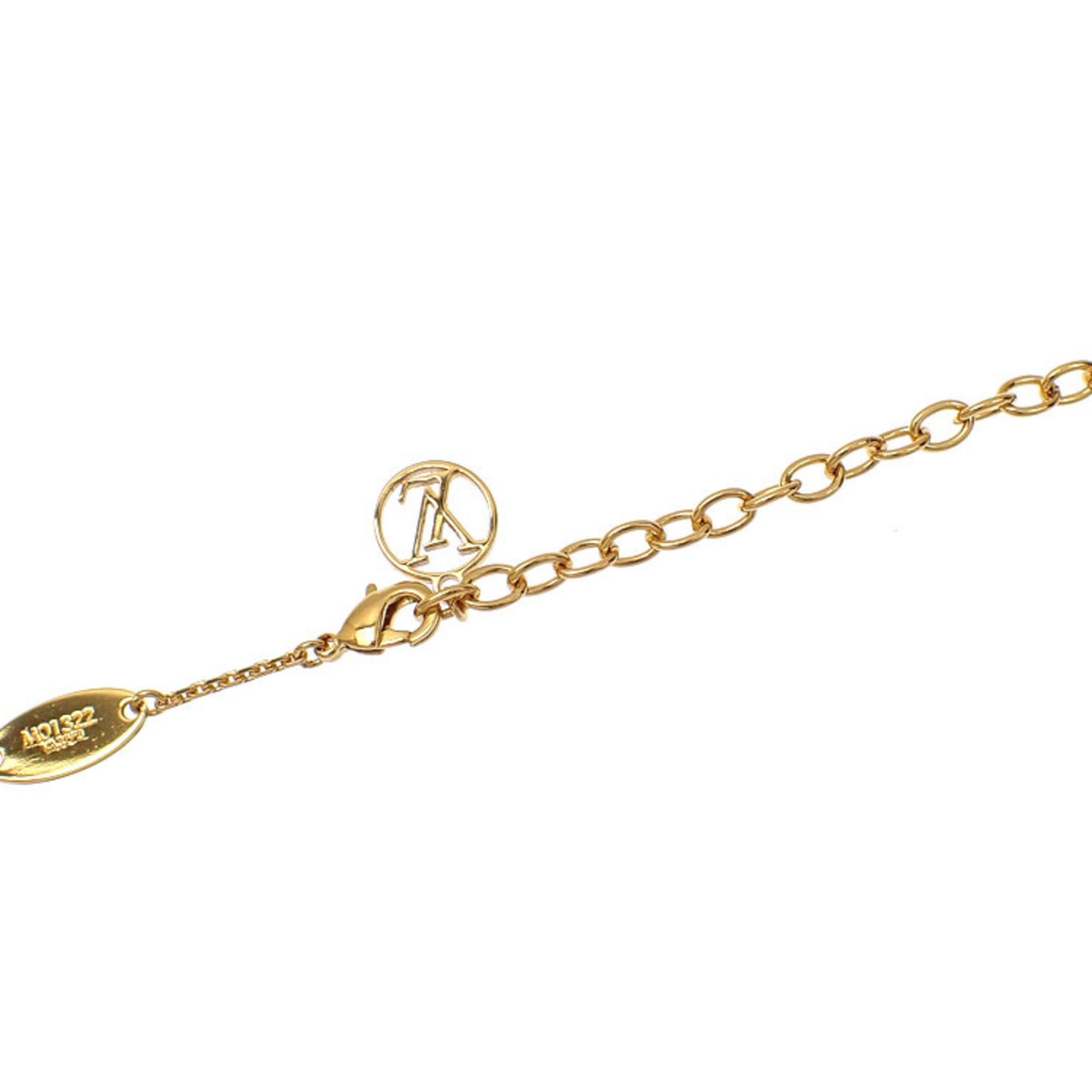 Louis Vuitton Necklace LV In the Sky Women's M01322 Strass Brass Gold Color