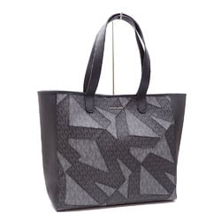 Michael Kors Tote Bag Hudson Shopper Men's Black PVC Leather 33F1LHDT3O1 MK Signature Handbag