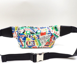 Vivienne Westwood Travel Print Waist Bag for Men Multicolor Vinyl Body Pouch