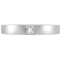 Harry Winston Princess Cut Wedding Ring, Diamond 0.10ct, Size 12, Pt950, Women's