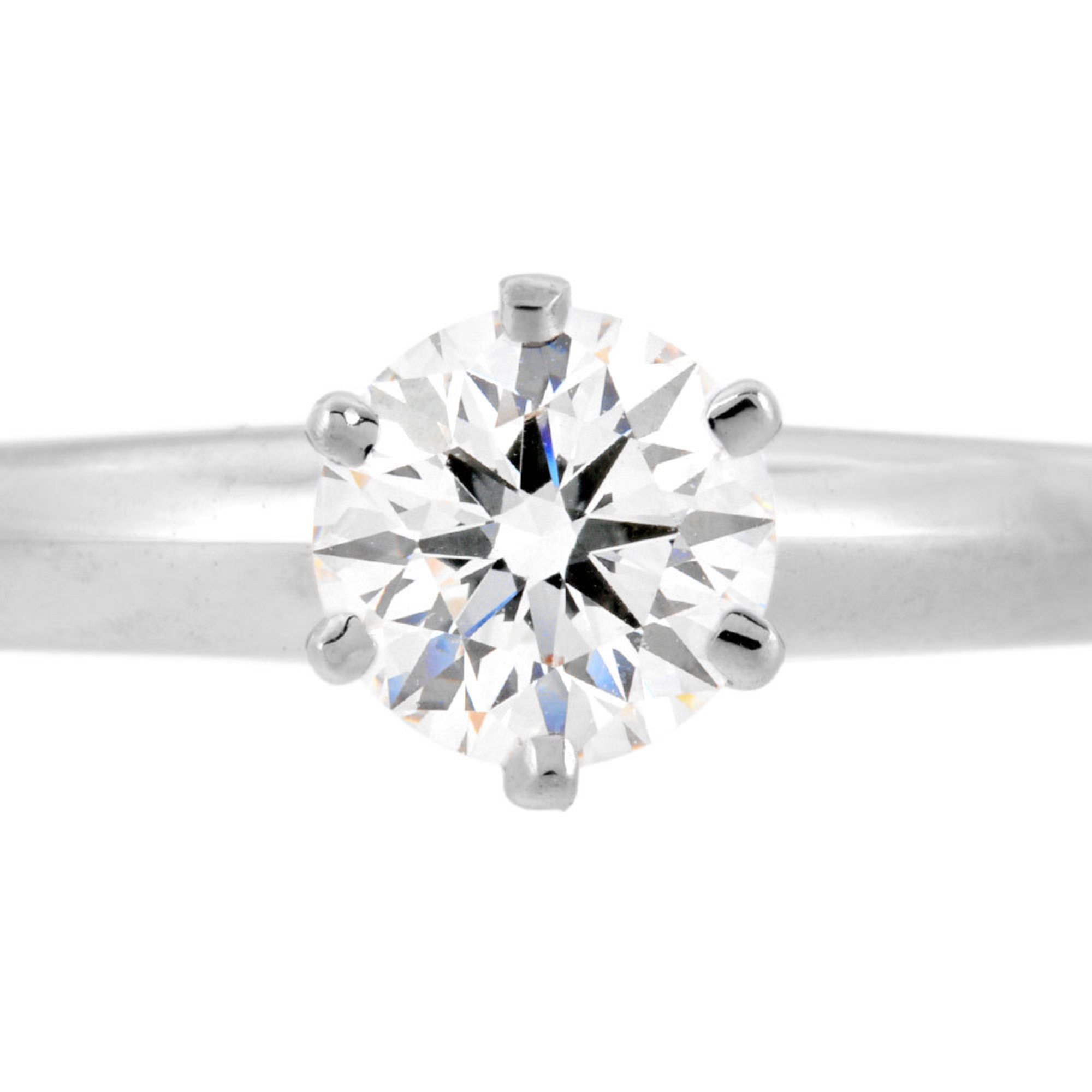 Tiffany & Co. Solitaire Ring, Diamond, 0.54ct, Size 11, Pt950, 4.0g, Women's