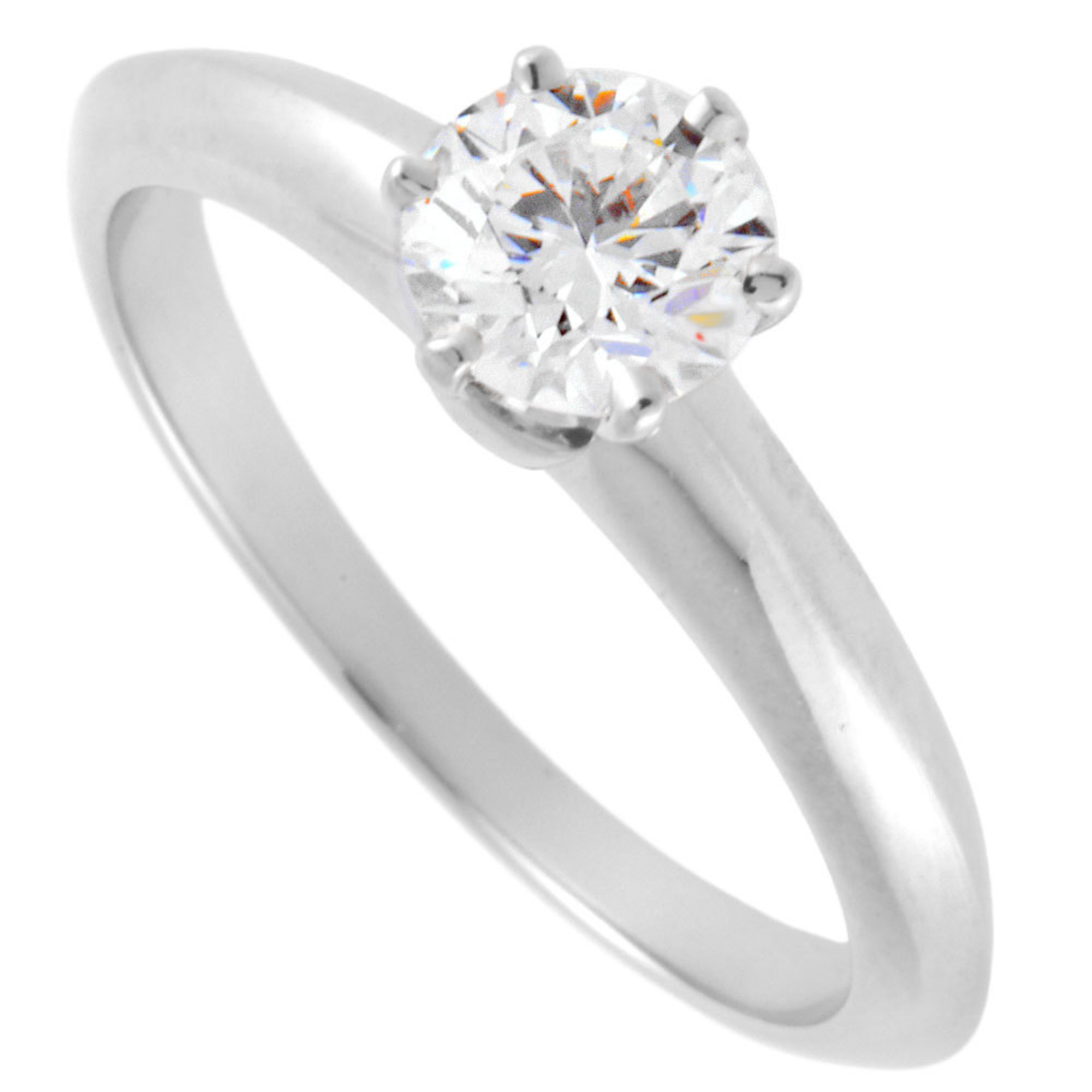 Tiffany & Co. Solitaire Ring, Diamond, 0.54ct, Size 11, Pt950, 4.0g, Women's