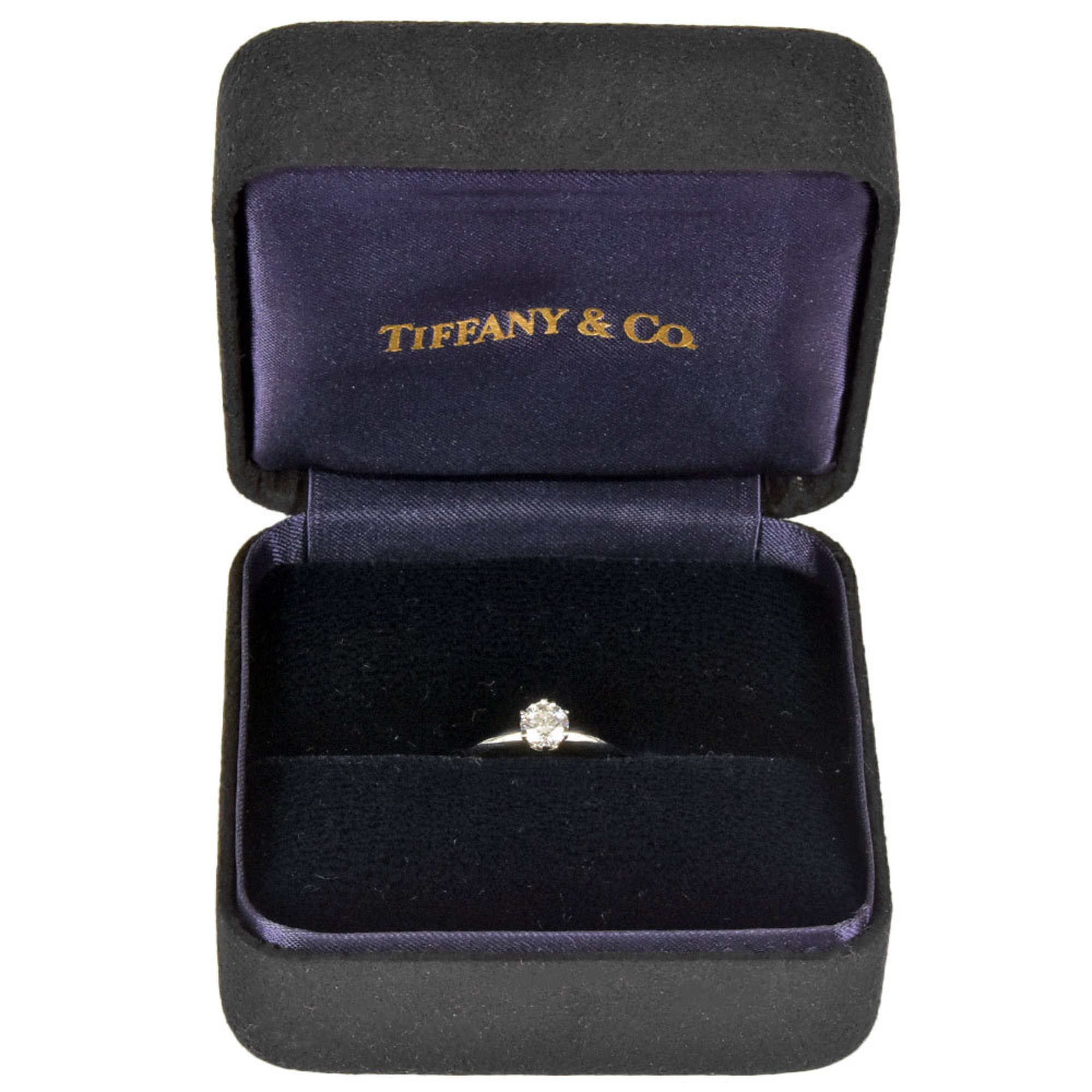 Tiffany & Co. Solitaire Ring, Diamond, 0.54ct, Size 11, Pt950, 4.0g, Women's