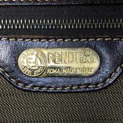 FENDI Handbag Shoulder Bag 2way Zucca Pattern Brown Canvas Leather Women's