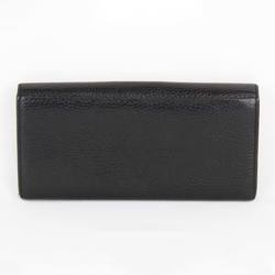 BURBERRY Long wallet in leather, black