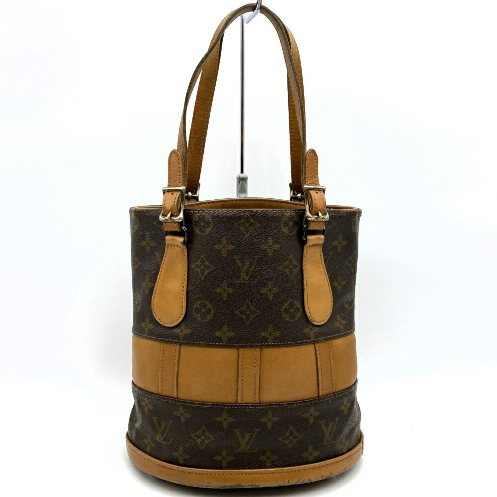 Louis Vuitton T42238 Bucket PM USA Limited Edition Handbag Brown Monogram Leather LOUIS VUITTON