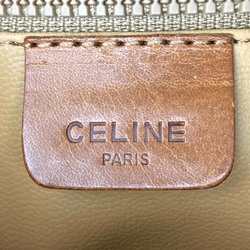 Celine Shoulder Bag Macadam Pattern Brown Leather Women's M08 CELINE