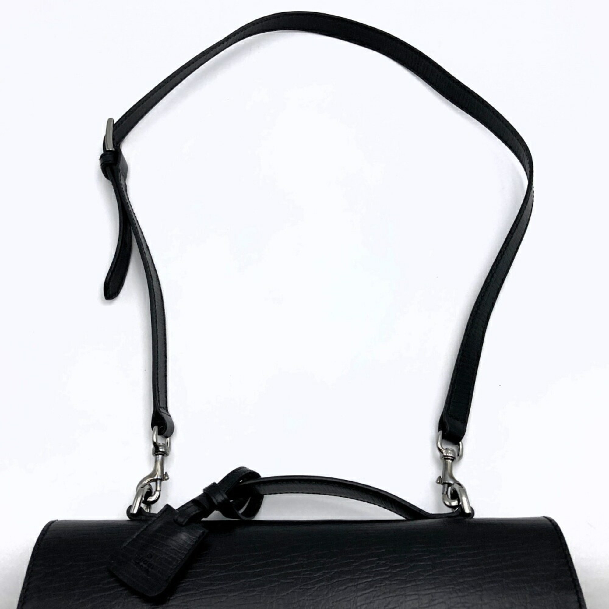 Gucci handbag shoulder bag 2way black leather ladies 181083 GUCCI