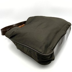 Gucci Bamboo Handbag Shoulder Bag 2way Brown Nylon Enamel Women's 001 2113 GUCCI