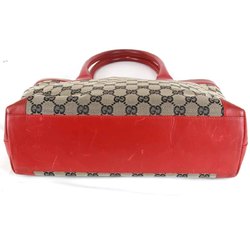 GUCCI 002.1119 002058 Handbag GG Canvas Red Women's