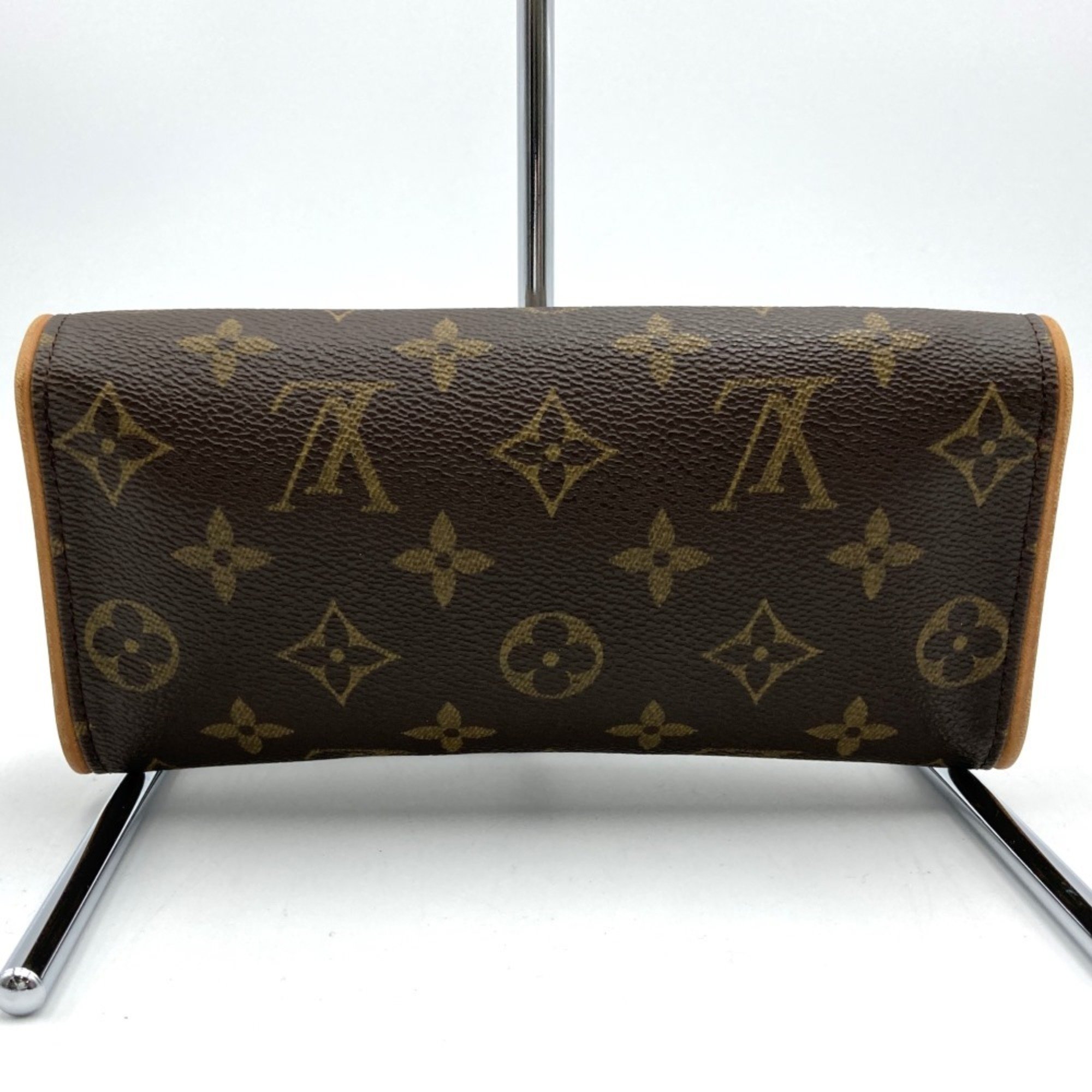 Louis Vuitton M51854 Pochette Twin PM Clutch Bag Brown Monogram LOUIS VUITTON