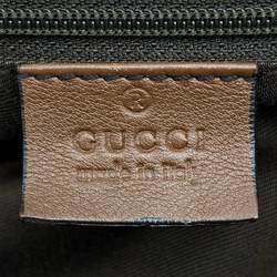 Gucci Handbag Sukey Interlocking G Brown GG Canvas Leather 223974 GUCCI