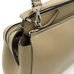 FENDI Fendi.com Handbag Shoulder Bag Leather Greige 8BN293