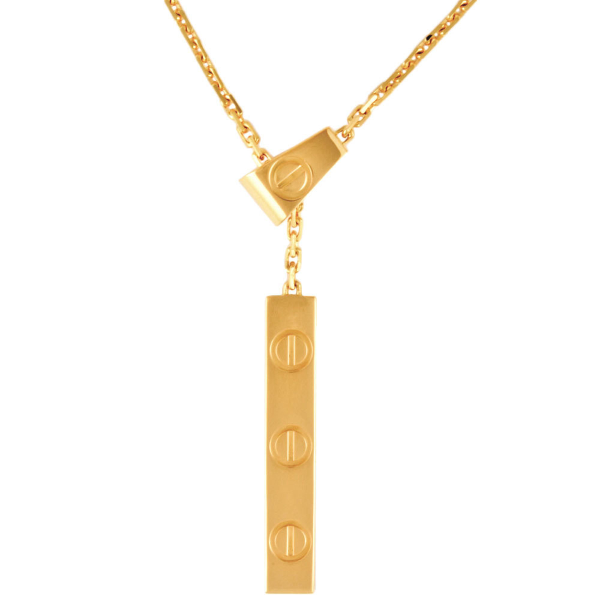 Cartier LOVE Y-Shape Necklace K18YG Lariat for Women