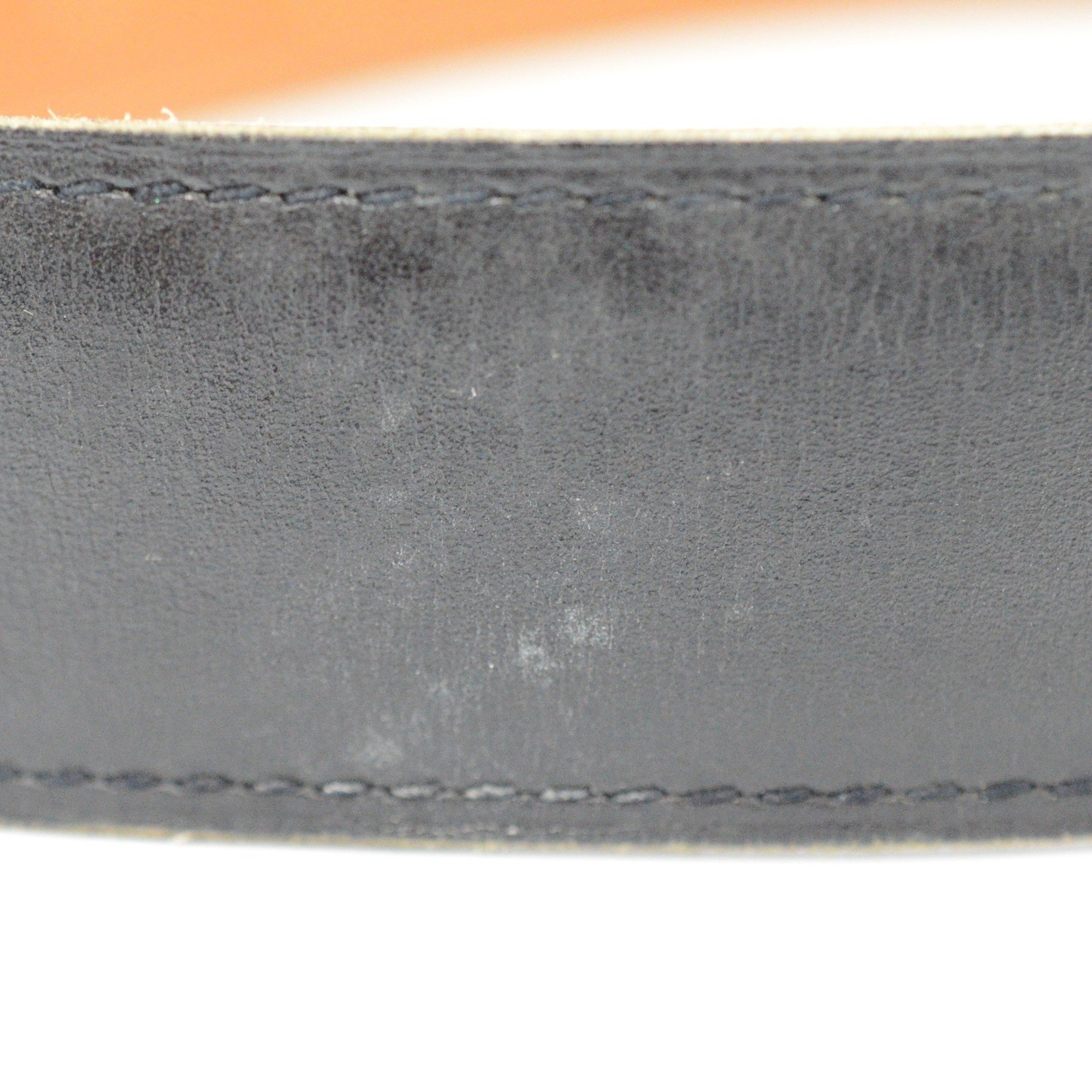 Hermes Leather H-buckle reversible belt, size 85, J engraved JA-19020