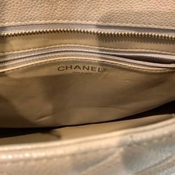 CHANEL Reproduction Tote Bag Beige No.6 Guarantee Card Included Caviar Skin KB-8500