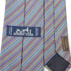 Hermes 100% Silk Tie, Multi-Purple Striped Pattern, 758789T, JA-18907