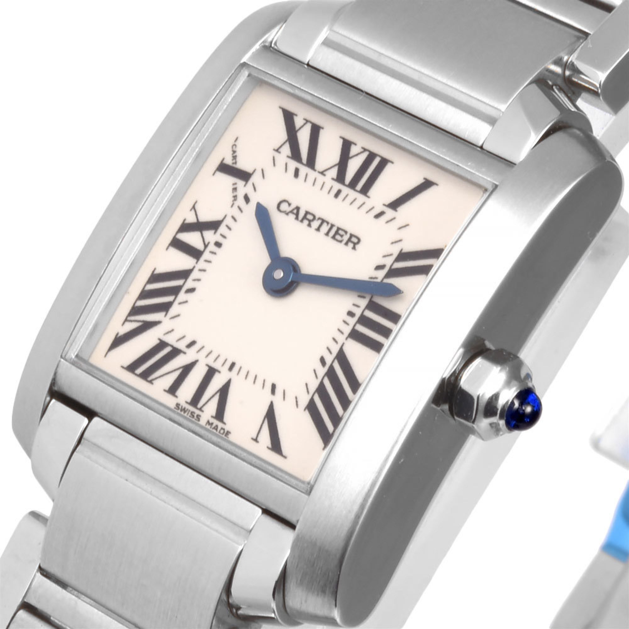 Cartier Tank Francaise SM Watch Quartz Ivory Dial Ladies