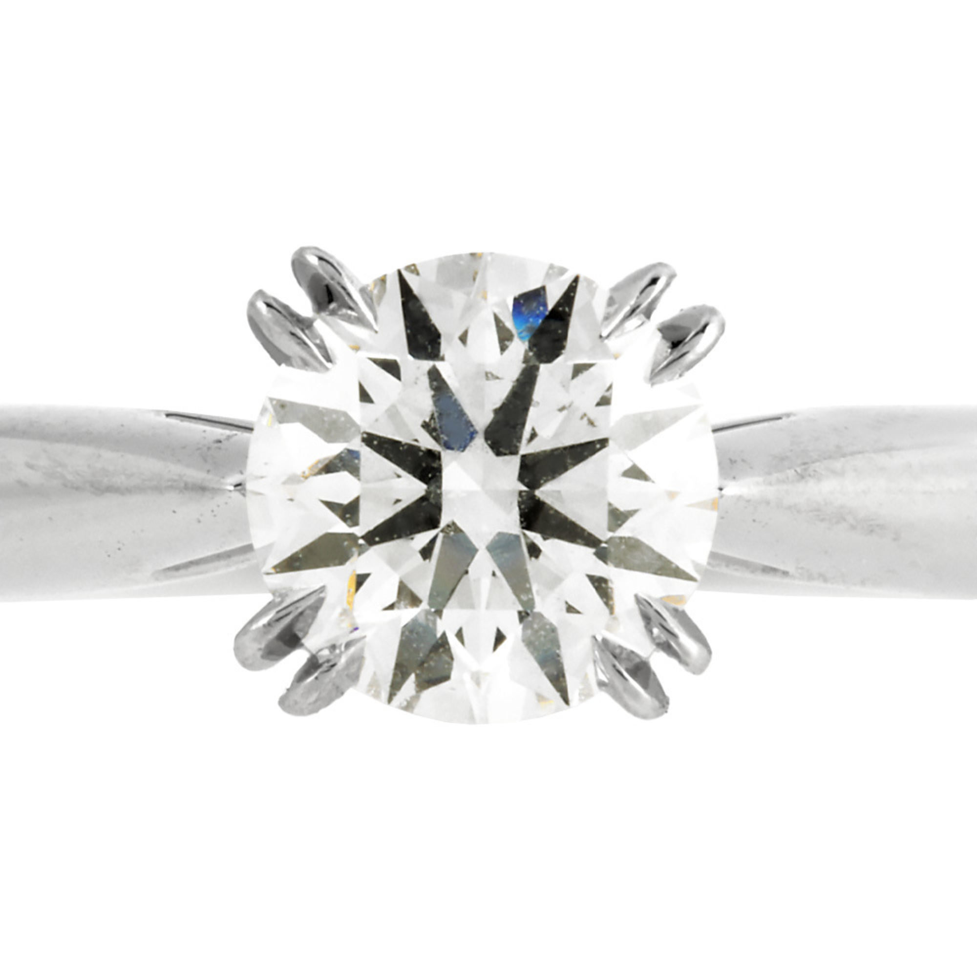 Harry Winston HARRY WINSTON Round Cut Solitaire Ring Diamond 0.51ct Approx. Size 7.5 4.2g Women's