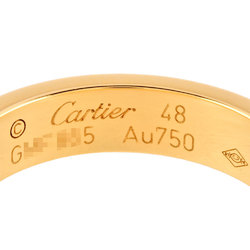 Cartier Love Ring, 1P Diamond, #48, Size 8, K18YG, 4.2g, Women's