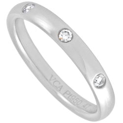 Van Cleef & Arpels Tendremont Etoile Wedding Ring Diamond #47 Pt950 Women's