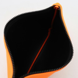 HERMES Neoban MM Clutch Bag Pouch Second Polyamide Orange Black