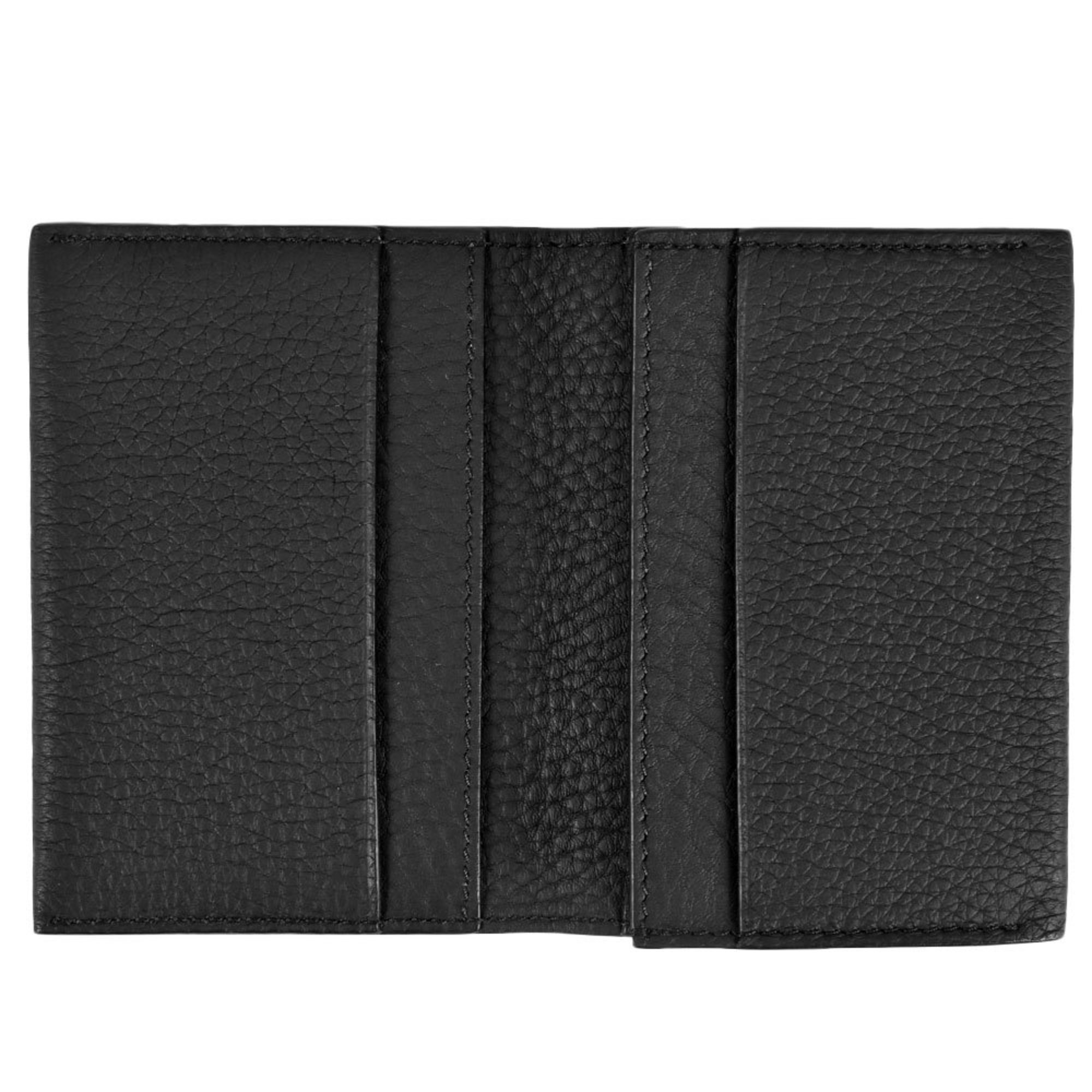 Burberry Grained Leather Card Case 8042183 Black