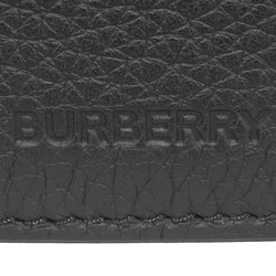 Burberry Grained Leather Card Case 8042183 Black