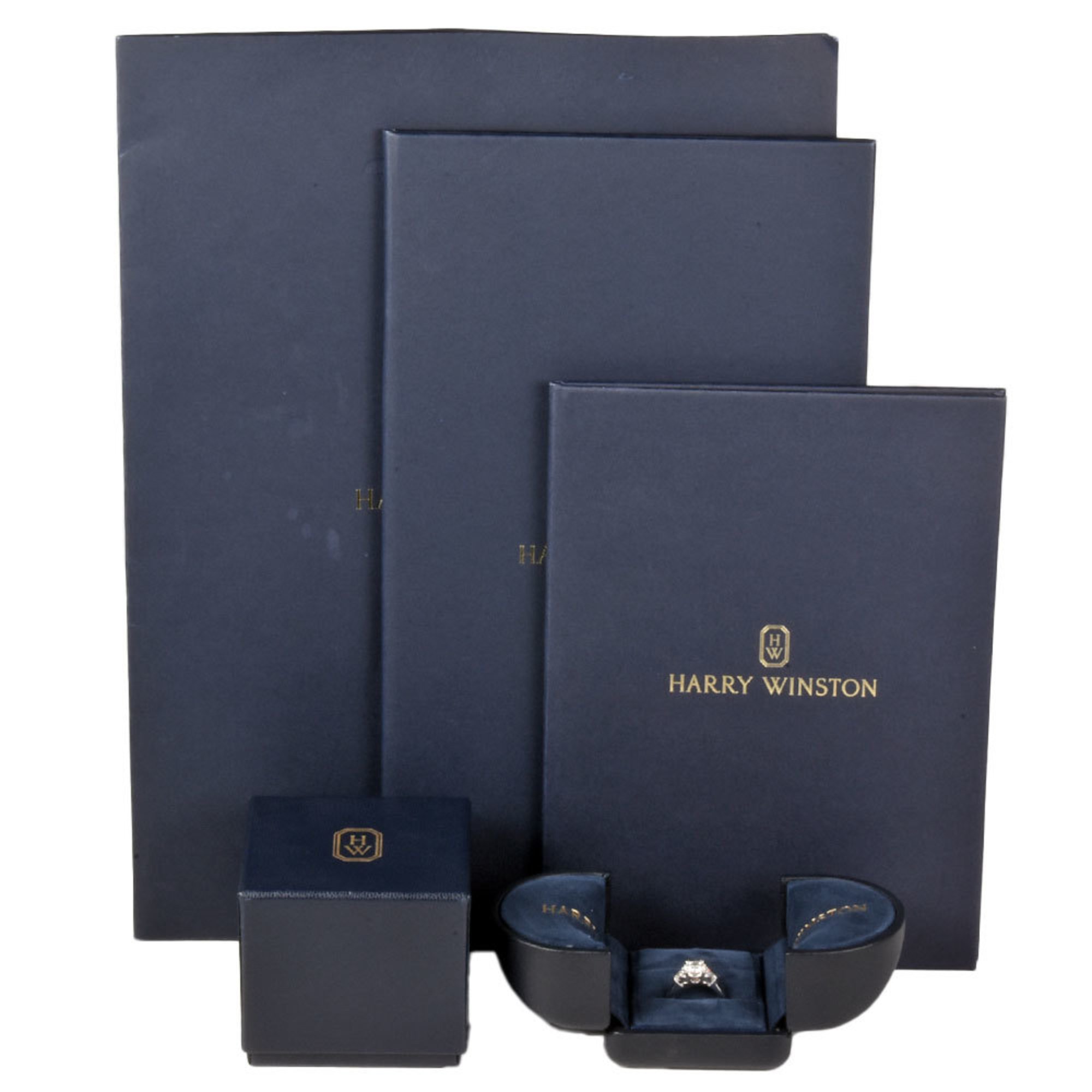 Harry Winston HARRY WINSTON Ring Diamond 1.36ct Size 8.5 Pt950 F/VS1/3EX Women's