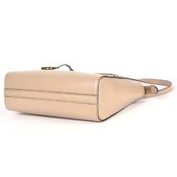 PRADA Handbag Saffiano 1BA113 Beige Leather Shoulder Bag
