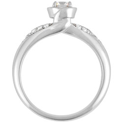 BVLGARI Incontro D'Amore Ring, Diamond 0.20ct, Size 7.5, Pt950, E/VVS1/EX, Women's