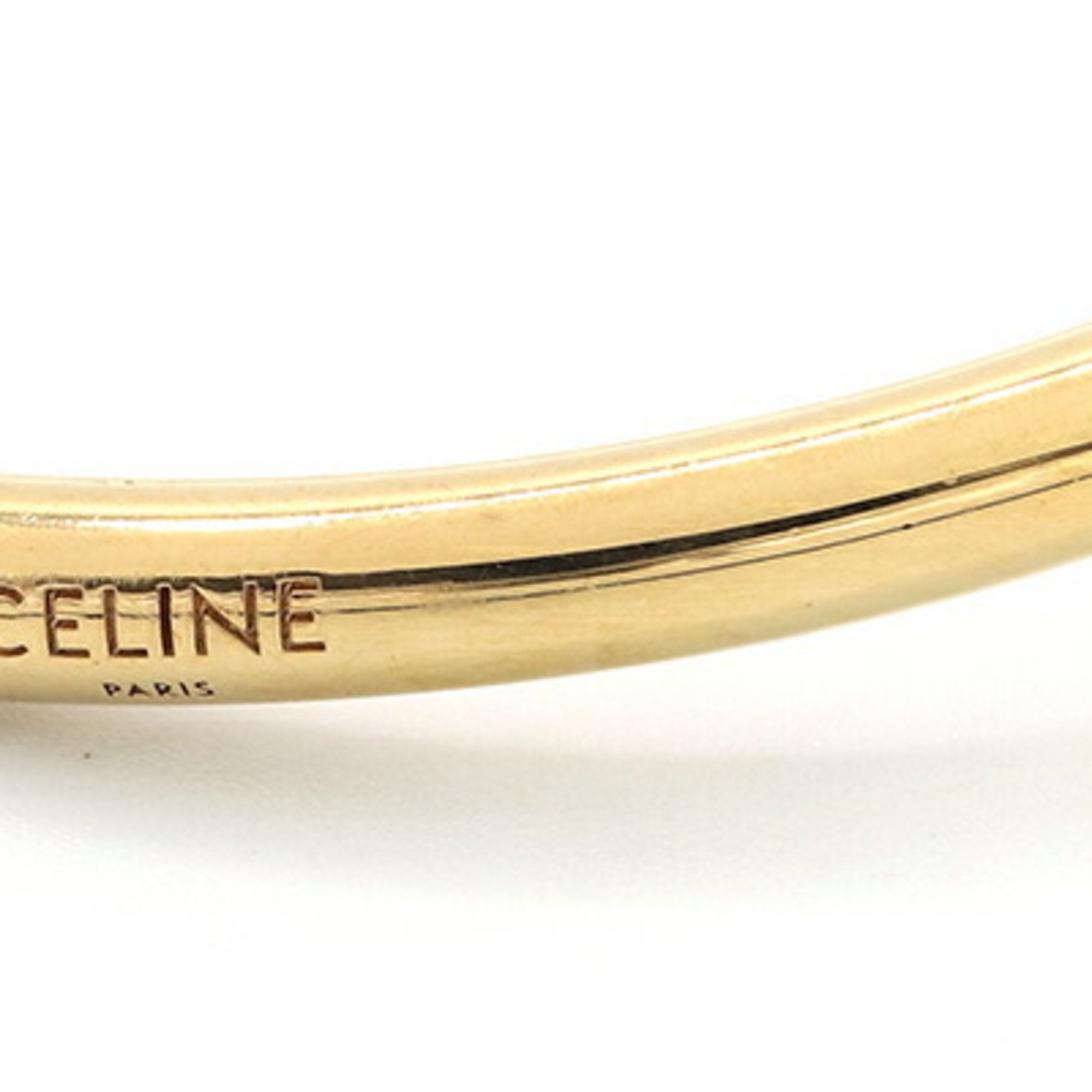 Celine Bangle Knot Extra Thin 46P466BRA Gold Metal Bracelet Cuff Women's CELINE