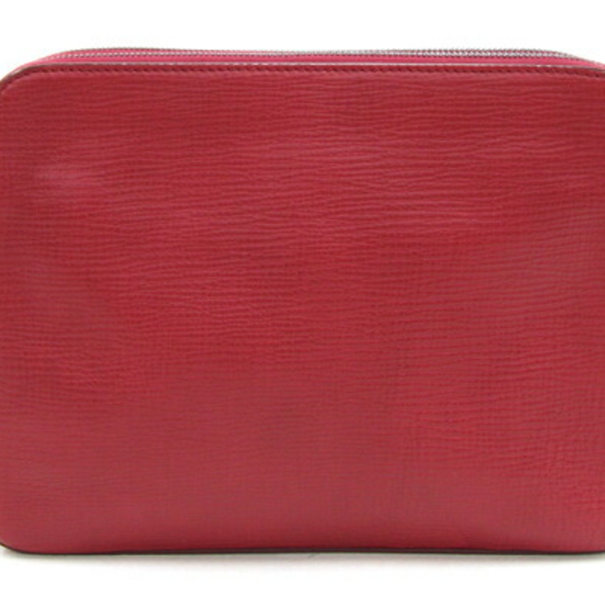Dolce & Gabbana Clutch Bag Red Leather Double Second Pouch Men's Women's DOLCE&GABBANA