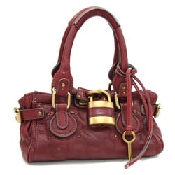Chloé Chloe handbag Paddington Bordeaux leather key padlock for women