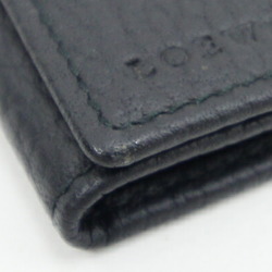 LOEWE 6-ring key case, black leather, keys, black, men's, women's