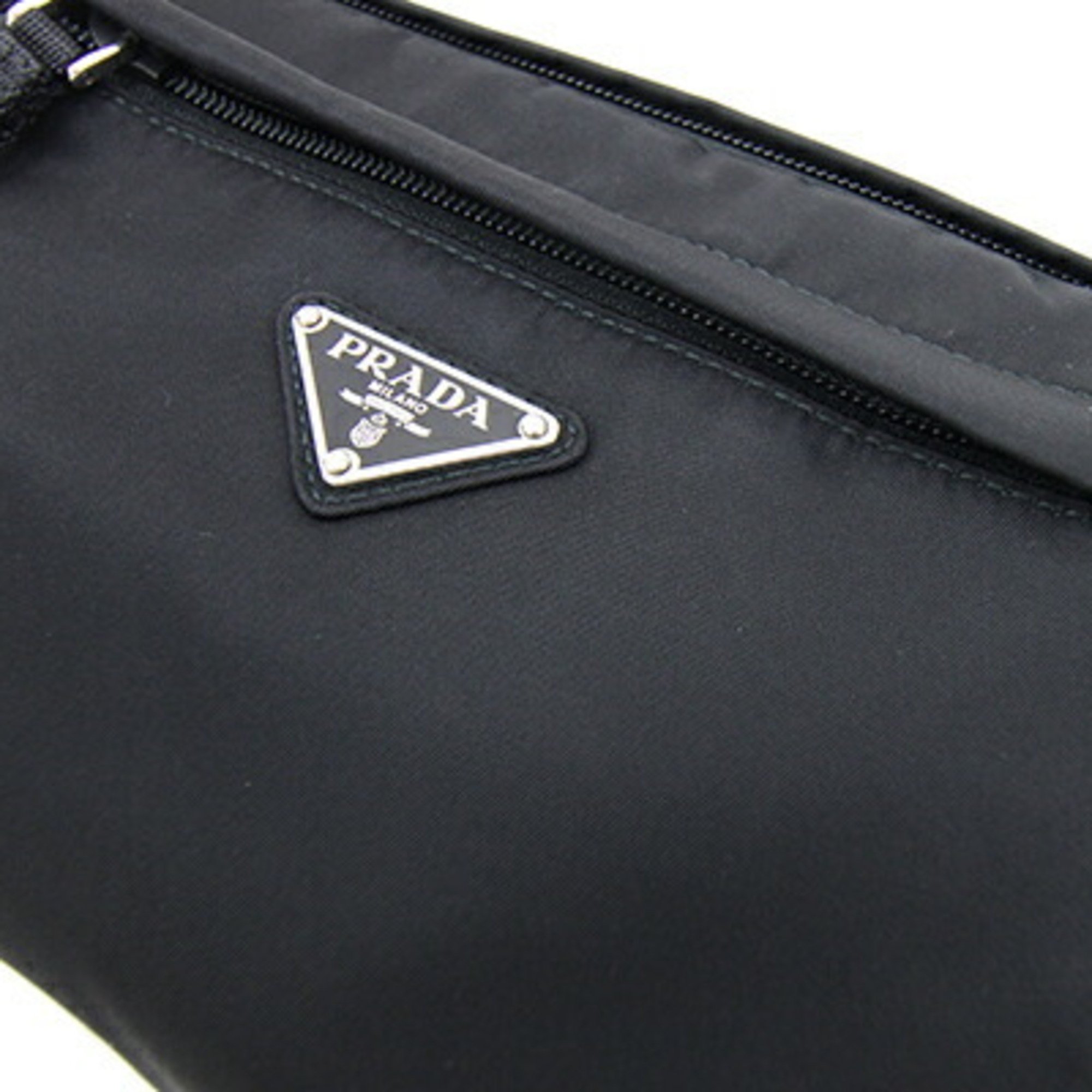 Prada Body Bag 2VL005 Black Nylon Shoulder Triangle Women Men PRADA