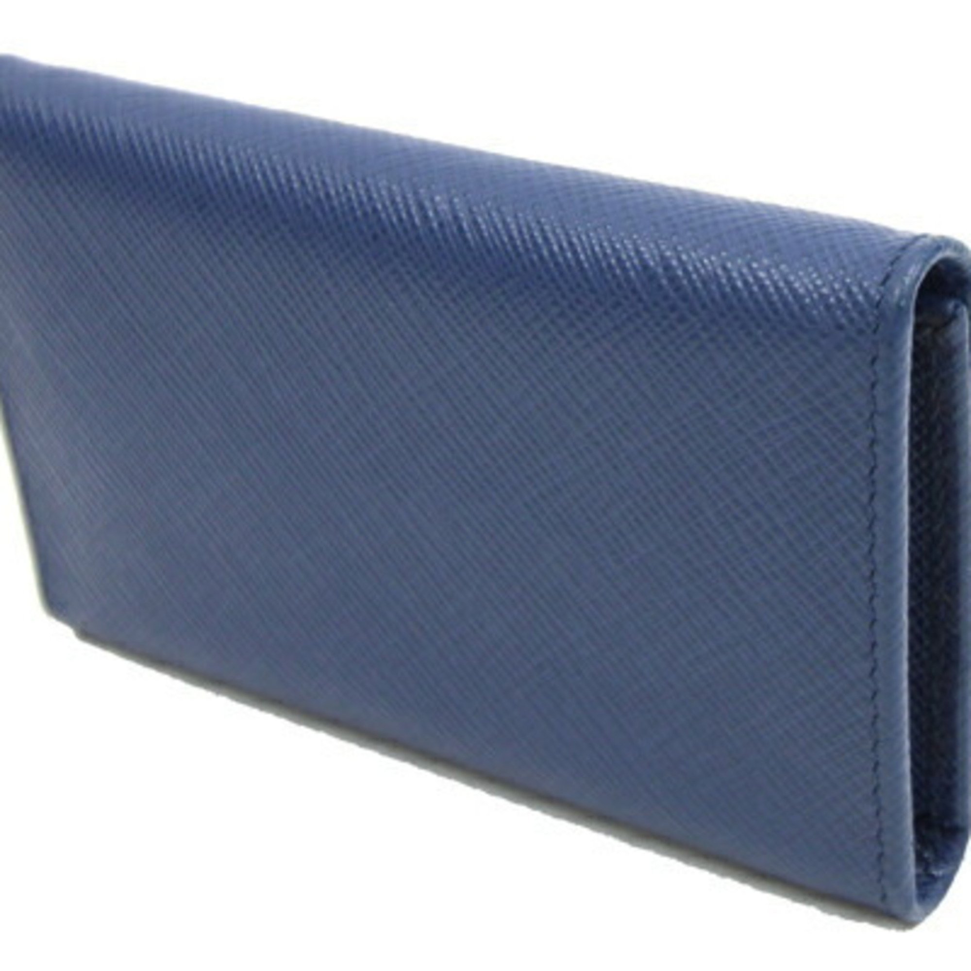 Prada 6-Key Case 1PG222 Blue Leather Key Holder for Women PRADA