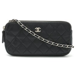 Chanel A82527 Women's Caviar Leather Clutch Bag Black