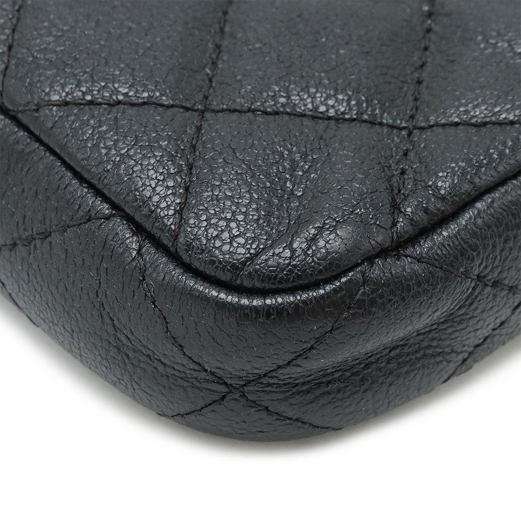 Chanel A82527 Women's Caviar Leather Clutch Bag Black