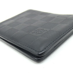 Louis Vuitton Bi-fold Wallet Damier Infinie Portefeuille Multiple N63124 Compact Black Men's LOUIS VUITTON
