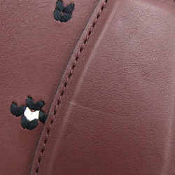 Longchamp Handbag Rozo Bag S Burgundy Leather Shoulder Embroidery Crossbody Women's LONGCHAMP