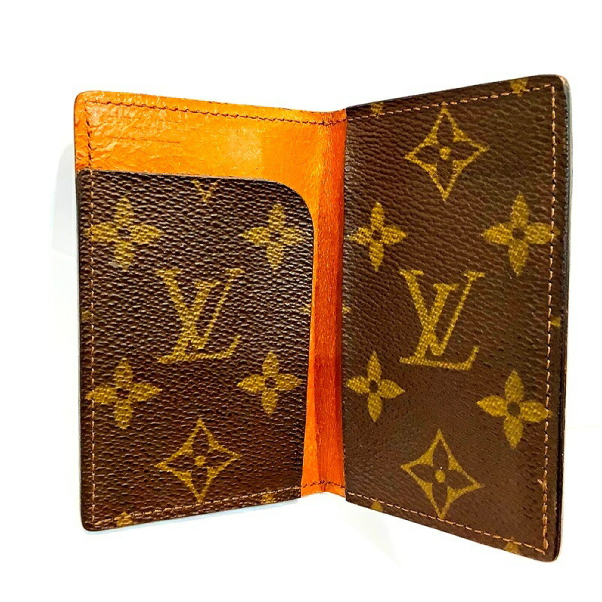 LOUIS VUITTON Monogram Card Case, Pig Leather, Serial Number: 824KB-8591